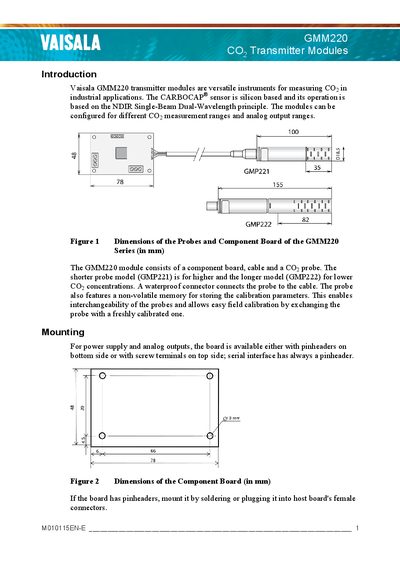Vaisala GMM220 User Guide