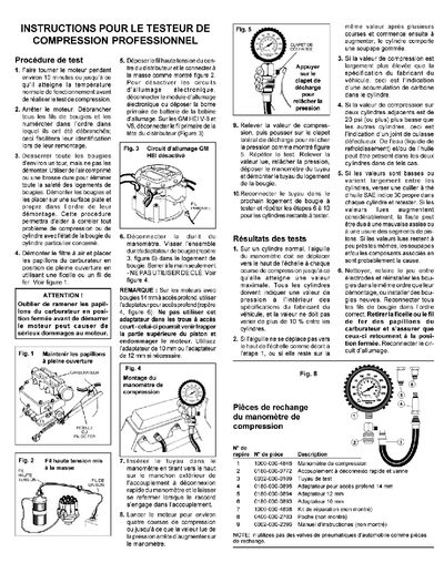 Professional Compression Tester Instructions - cover page