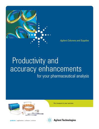 Agilent Pharmaceutical Analysis Columns and Supplies Brochure - cover page