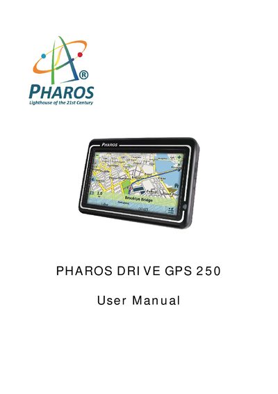 Pharos DRIVE GPS 250 User Manual - cover page