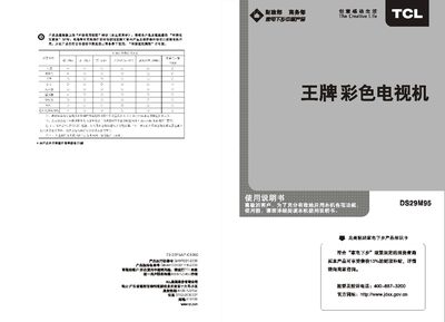 TCL color TelevisionDS29M95 Manual - cover page