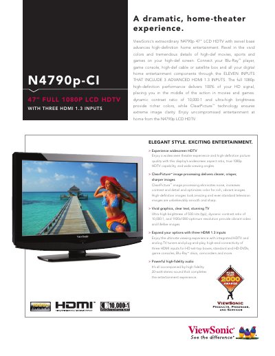 ViewSonic N4790p-CIManual - cover page