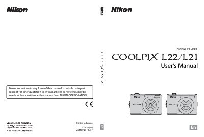 Nikon COOLPIX L22/L21 User Manual - cover page
