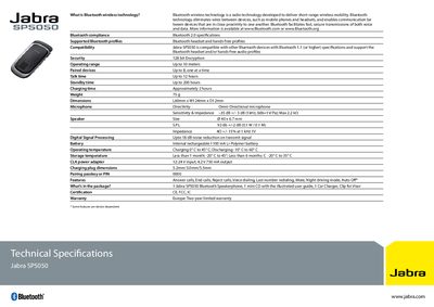 Jabra SP5050 User Manual - cover page