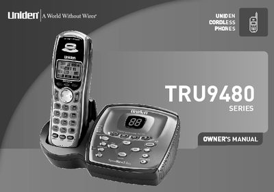 Uniden TRU9480 Cordless Phone Owner's Manual - cover page