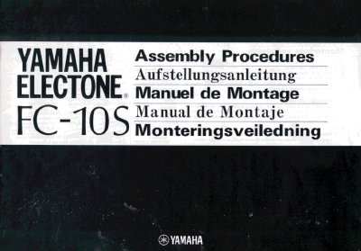 Yamaha FC-10S Assembly Manual - cover page