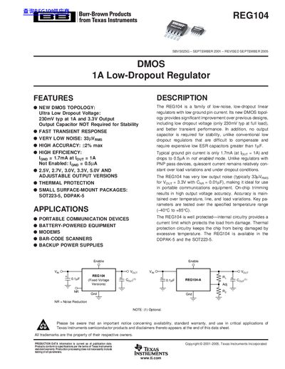 TEXAS INSTRUMENTS REG104 handbook - cover page