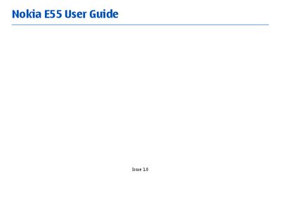 Nokia E55 User Guide