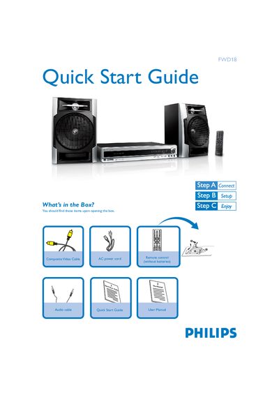 Philips FWD18 Quick Start Guide