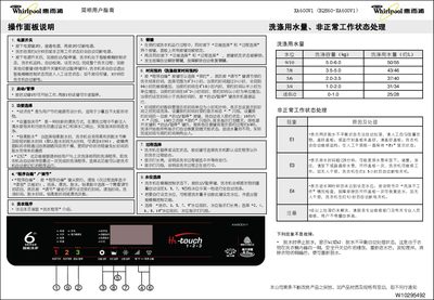 Whirlpool XA600V1 Washing Machine User Manual - cover page