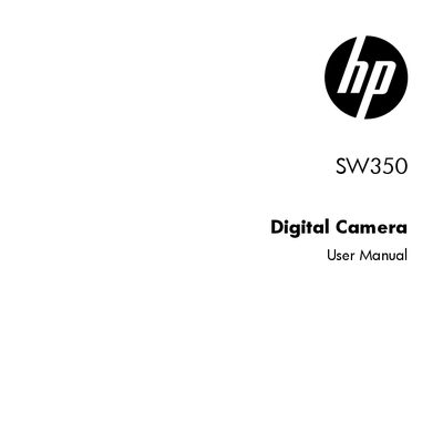 HP SW350 Digital Camera User Manual - cover page