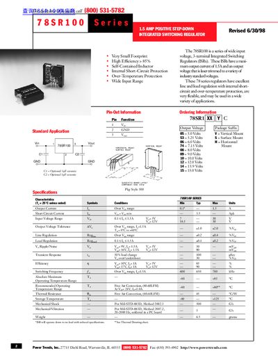 Texas Instruments 78SR100 Series Integrated Switching Regulator Handbook - cover page