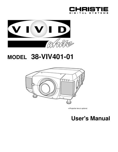 Christie 38-VIV401-01 Projector User Manual - cover page