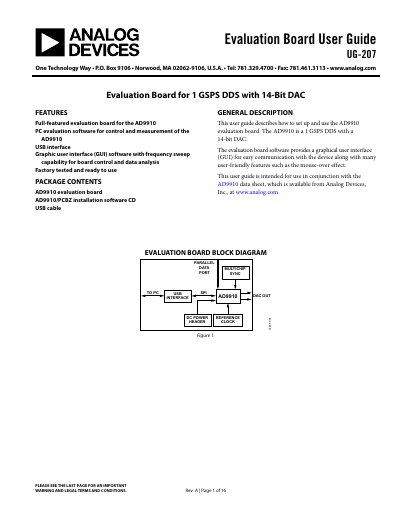 ANALOG DEVICES UG-207 handbook