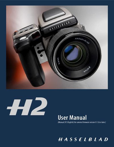 Hasselblad H2 Digital Camera User Manual - cover page