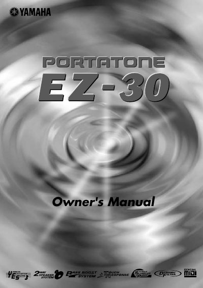 Yamaha EZ-30 Keyboard User Manual - cover page