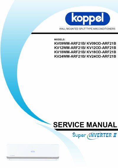 Koppel KV Series Split Air Conditioner Service Manual