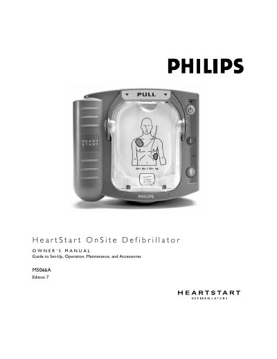 Philips HeartStart OnSite Defibrillator M5066A Owner's Manual - cover page