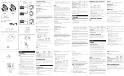 Philips CSP1000 / CSP1200 Car Power Subwoofer User Manual - cover page