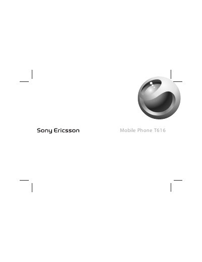 Sony Ericsson T616 Mobile Phone User Manual - cover page