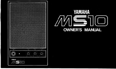Yamaha MS10 Owner's Manual - cover page