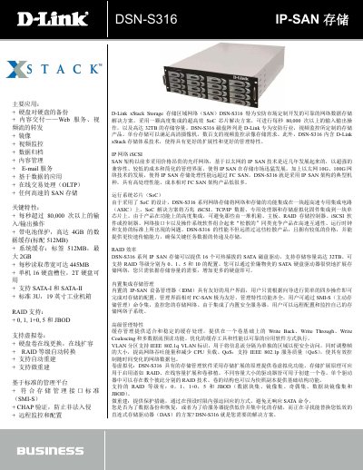 D-Link DSN-S316 IP-SAN Storage User Manual - cover page