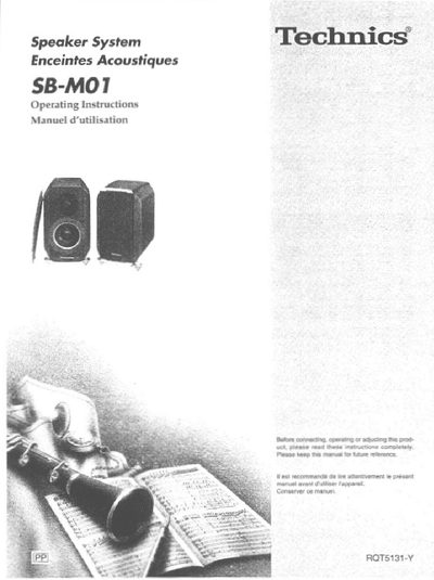 Technics SB-M01 Speaker System Operating Instructions - cover page