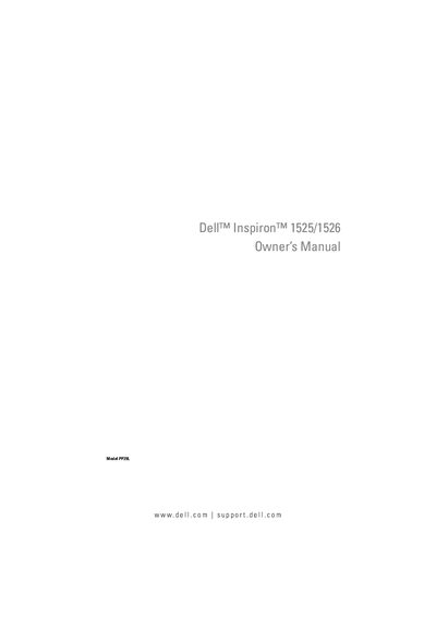 Dell Inspiron 1525/1526 Owner's Manual