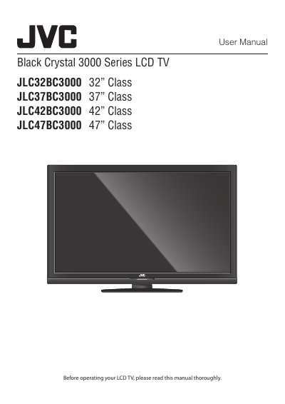 JVC JLC32BC3000/JLC37BC3000/JLC42BC3000/JLC47BC3000 user manual