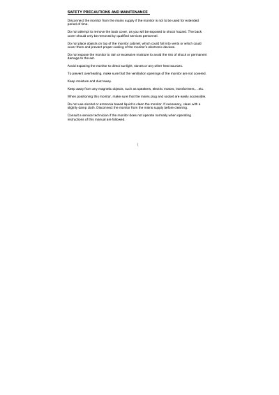 Philips 105S5 Monitor Installation Guide - cover page