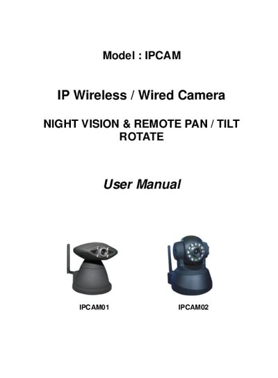 IPCAM IPCAMO1/2 User Manual