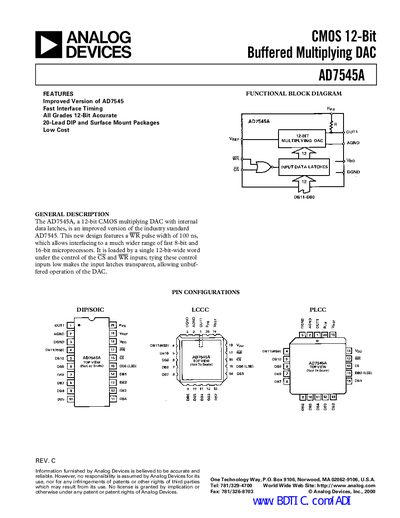 Analog Devices AD7545A Multiplying DAC Handbook - cover page