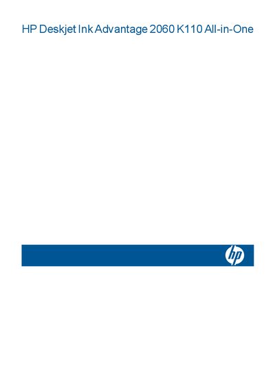HP Deskjet Ink Advantage 2060 K110 All-in-One User Manual - cover page