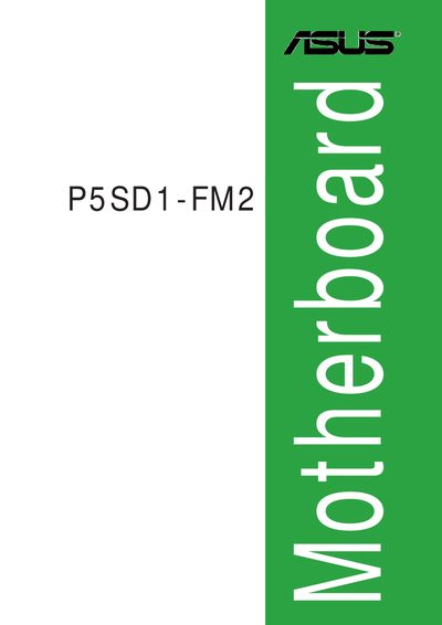 ASUS P5SD1-FM2 Motherboard User Manual - cover page