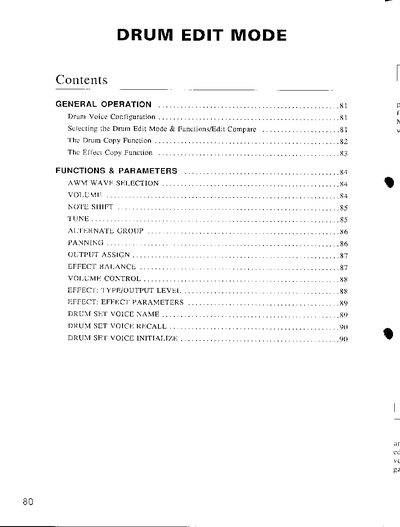 Yamaha TG55 Drum Edit Mode User Guide - cover page