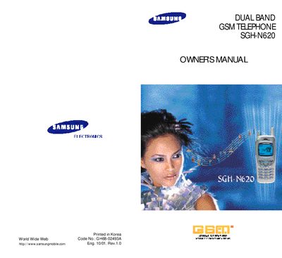 Samsung SGH-N620 Dual Band GSM Telephone Owner's Manual - cover page
