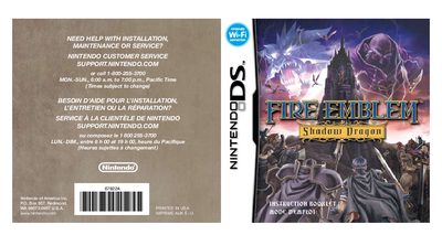 Nintendo Fire Emblem: Shadow Dragon Instruction Booklet - cover page