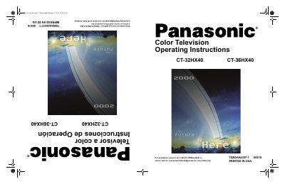 Panasonic CT-32HX40/CT-36HX40 Color Television Operating Instructions - cover page