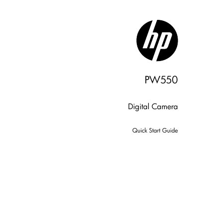HP PW550 Digital Camera Quick Start Guide - cover page