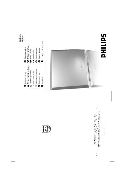 PHILIPS SDV3220/05 SDV3220/10 Manual - cover page