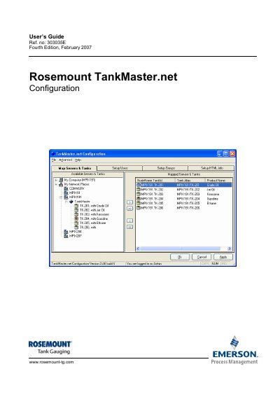 Rosemount TankMaster.net Configuration User's Guide - cover page