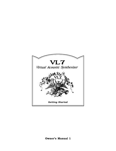 Yamaha VL7 Virtual Acoustic Synthesizer Getting Started Manual - cover page