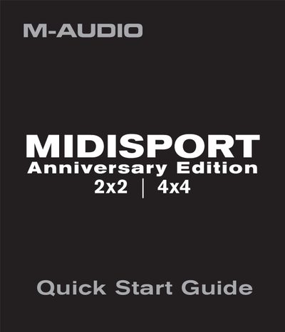 M-Audio MIDISPORT Anniversary Edition 2x2 | 4x4 Quick Start Guide - cover page