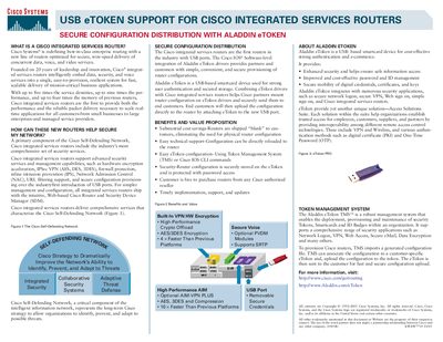 Cisco Integrated Services Routers USB eToken Support Product Leaflet