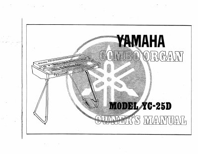 Yamaha YC-25D Combo Organ Owner's Manual - cover page