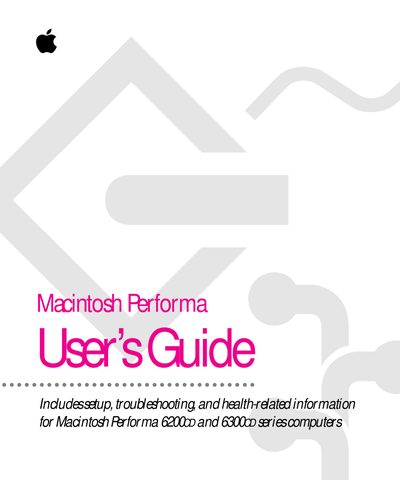 Apple Performa 6200CD/6300CD Series User's Guide - cover page