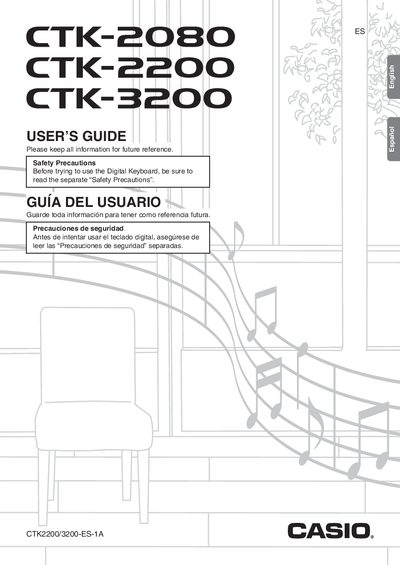 CASIO CTK-2080/CTK-2200/CTK-3200 Manual(1) - cover page