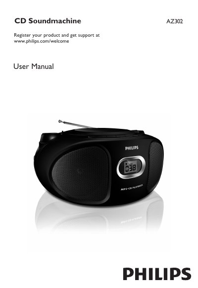 Philips AZ302 CD Soundmachine User Manual