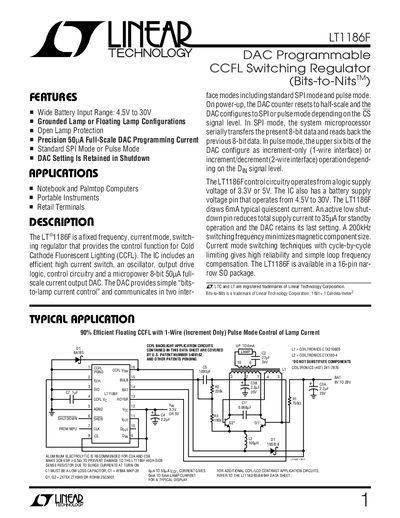 Linear Technology LT1186F Datasheet - cover page