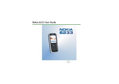 Nokia 6233 User Guide - cover page